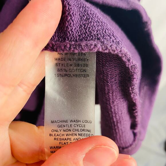 Soft Surroundings Purple Half Zip High Collar Pullover Size Large - Picture 5 of 8